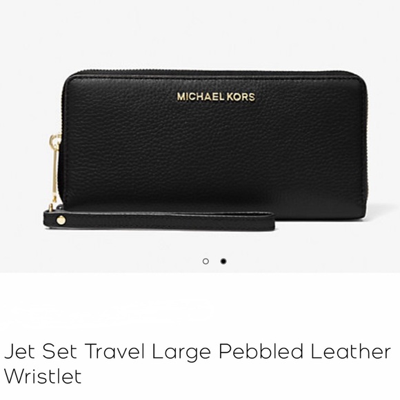 Jet Set Travel Large Pebbled Leather wallet/ wristlet - Picture 10 of 10